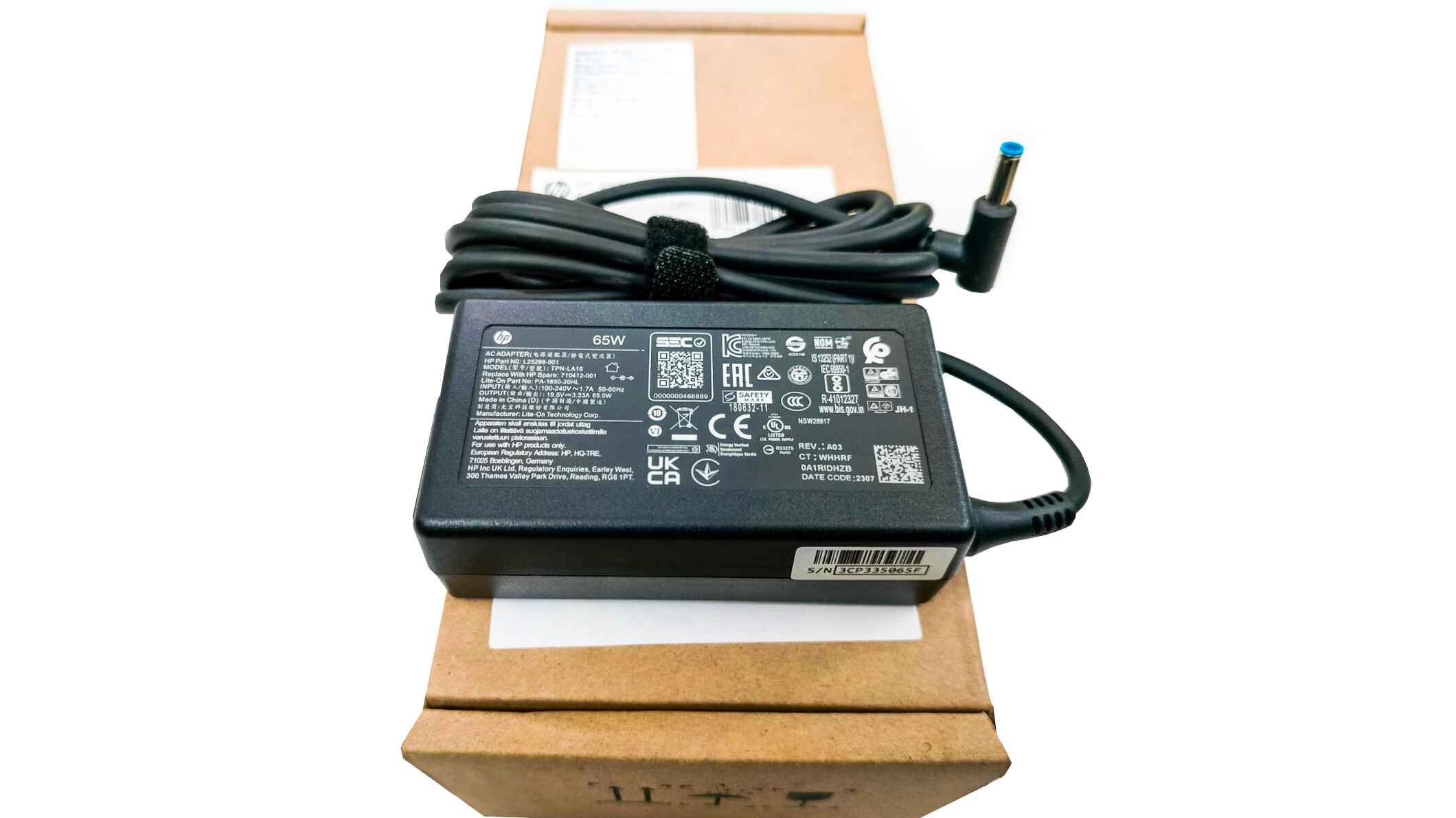 HP 65w Blue Pin Original Adapter
